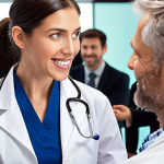 ** Dental hygienist attending an association event, networking with industry leaders. Focus on collaboration and knowledge sharing.

**