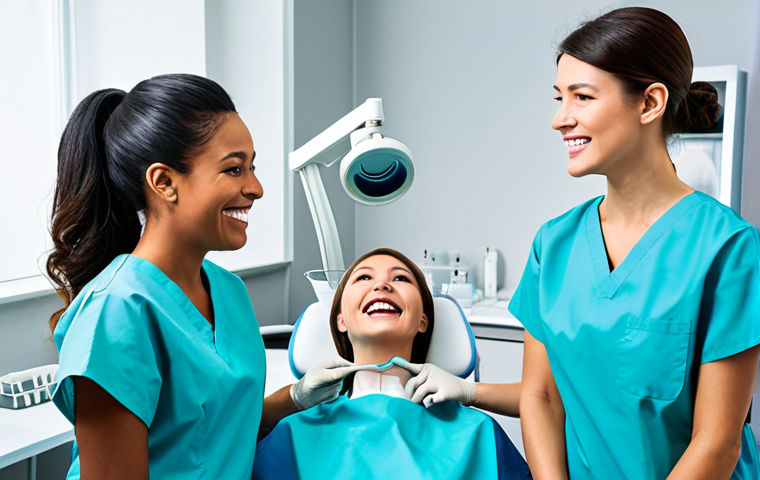 **

"A diverse group of dental assistants in a modern dental clinic, fully clothed in professional scrubs, participating in a hands-on training session on dental cleaning techniques, using mannequins.  Sterile environment.  Appropriate content, safe for work, perfect anatomy, correct proportions, bright lighting, professional training setting, family-friendly, high quality dental instruments visible. Emphasis on learning and collaboration."

**